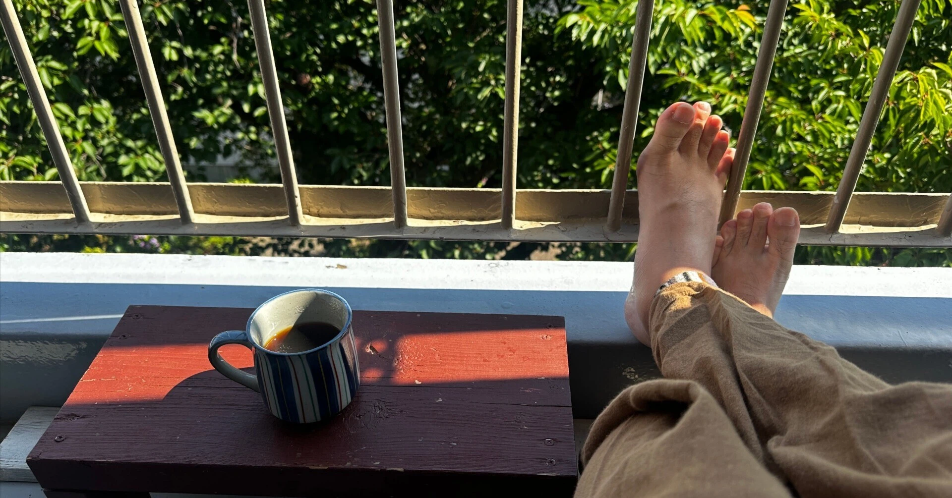 団地のベランダ